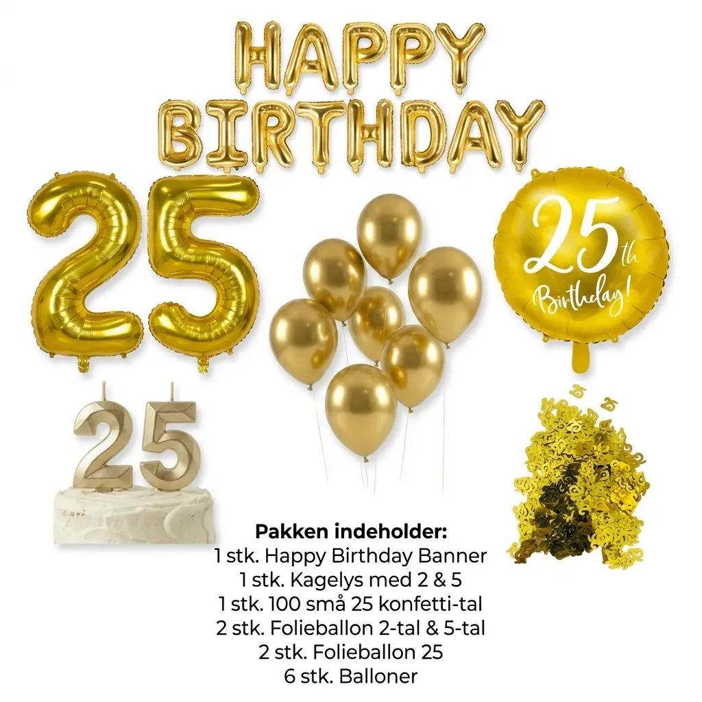 festpakke-25-aars-foedselsdag-pynt-pakket-ud