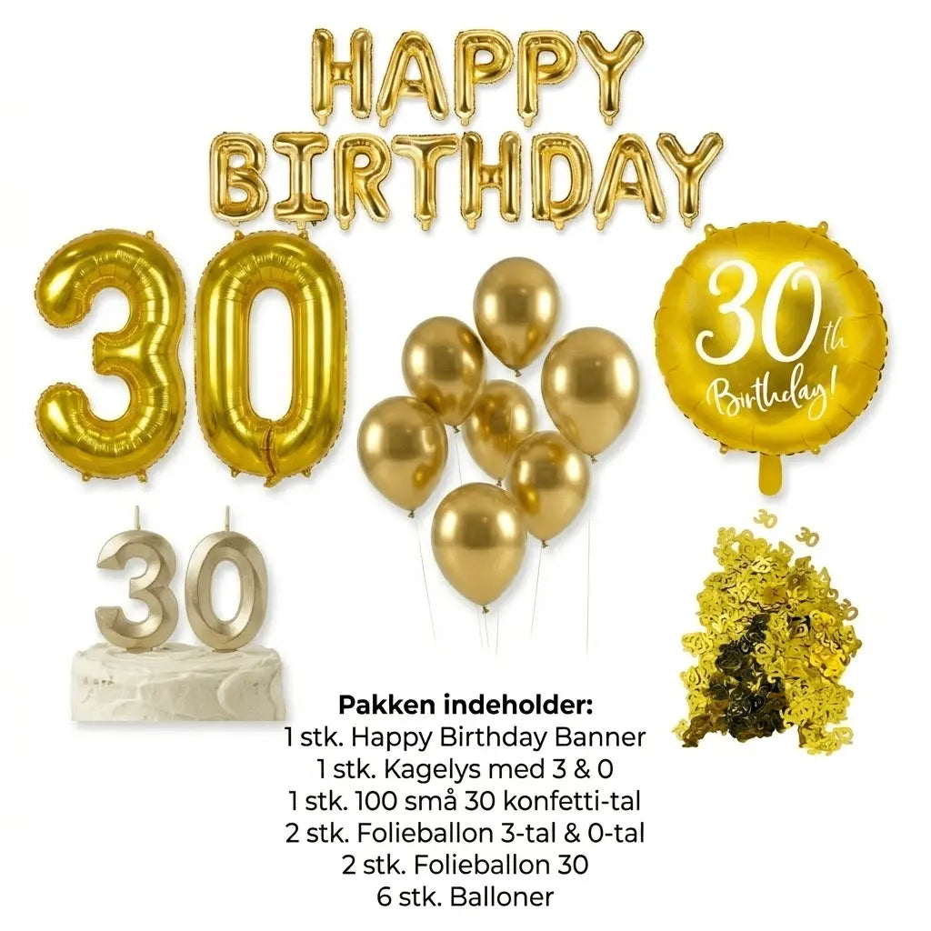 festpakke-30-aars-foedselsdag-pynt-pakket-ud