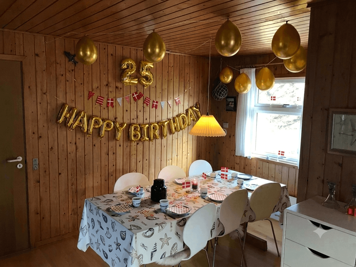 foedselsdagpynt til 25 aars foedselsdag